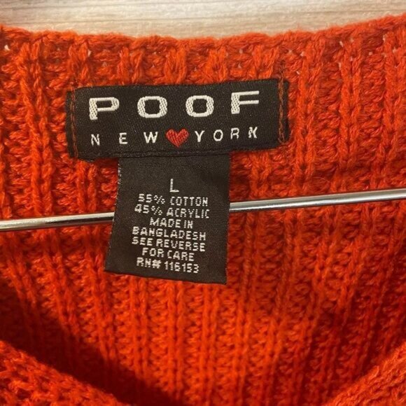 POOF Women's V-Neck Criss Cross Twisted Pullover Knitted Knot Front sweater‎ - Picture 8 of 8